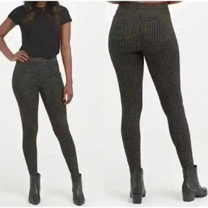 SPANX Jean-ish Ankle Leggings Skinny Pants Houndstooth Size Medium